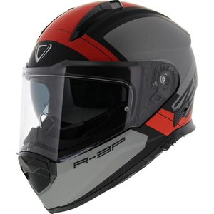 Vemar Motorhelm Zephir Mars mat antraciet zwart rood L