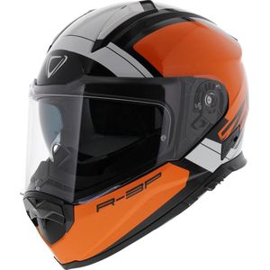 Vemar Motorhelm Zephir Mars glans oranje zwart wit L