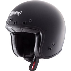Simpson - Chopper Solid - Motorhelm - Zwart - Fiberglass