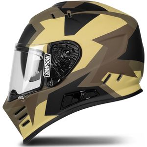 Simpson - Venom Comanche - Integraalhelm - Groen Bruin - ECE22.06