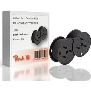 Peach Kleurlint vervangt Canon/Facit/Sharp, zwart, nylon, 13 mm/6 m, Ribbon Gr51