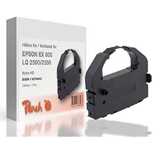 Peach Lint vervangt Epson EX 800/LQ 2500/2550, zwart, 13mm/11m, Ribbon Gr642