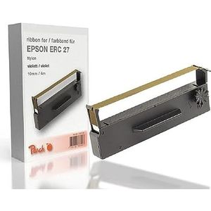 Peach Kleurlint vervangt Epson ERC 27, paars, nylon, 10mm/4m, Ribbon Gr653