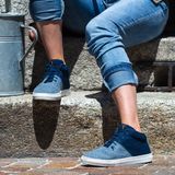 Baabuk - Sky Wooler - Sneakers Hoog - Blauw Denim - Snoersluiting