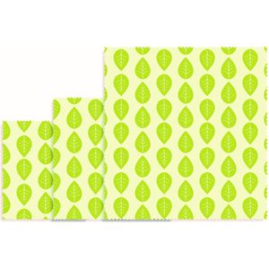 Vegan Was Wrap - Leaves - Set van 3 Stuks - Bee's Wax