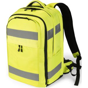 DICOTA Backpack HI-VIS 32-38 litre geel