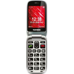 Telefunken - S560 mobiele telefoon met klapdeksel en grote toetsen voor senioren - dubbel scherm - compatibel met hoortoestellen - SOS-knop - GPS en wifi - FM-radio - rood