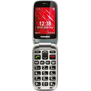 Telefunken - S560 Mobiele Telefoon met Enkele Grote Toetsen voor Senioren - Dubbel Scherm - Compatibel met Hoortoestellen - SOS Toets - GPS en WiFi - FM-radio- Rood