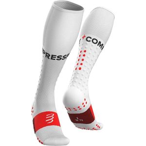 Compressport - Trail / Running kleding - Full Socks Run White voor Heren - Maat 42-44 - Wit