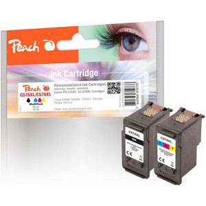 Peach PI100-483 inktcartridge 2 stuk(s) Compatibel Hoog (XL) rendement Zwart, Magenta, Geel, Cyaan