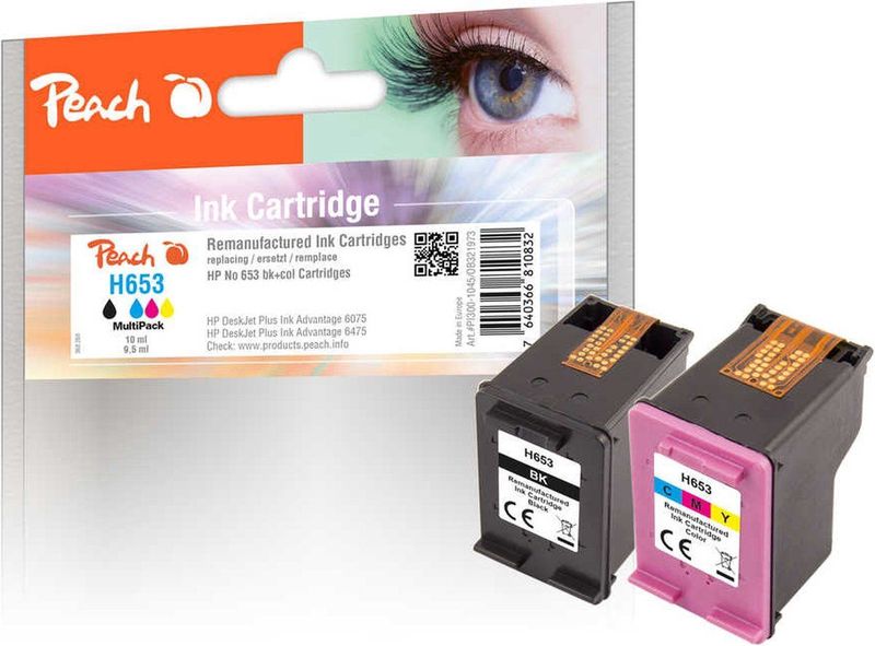 Peach PI300-1045 inktcartridge 2 stuk(s) Compatibel Zwart, Cyaan, Magenta, Geel