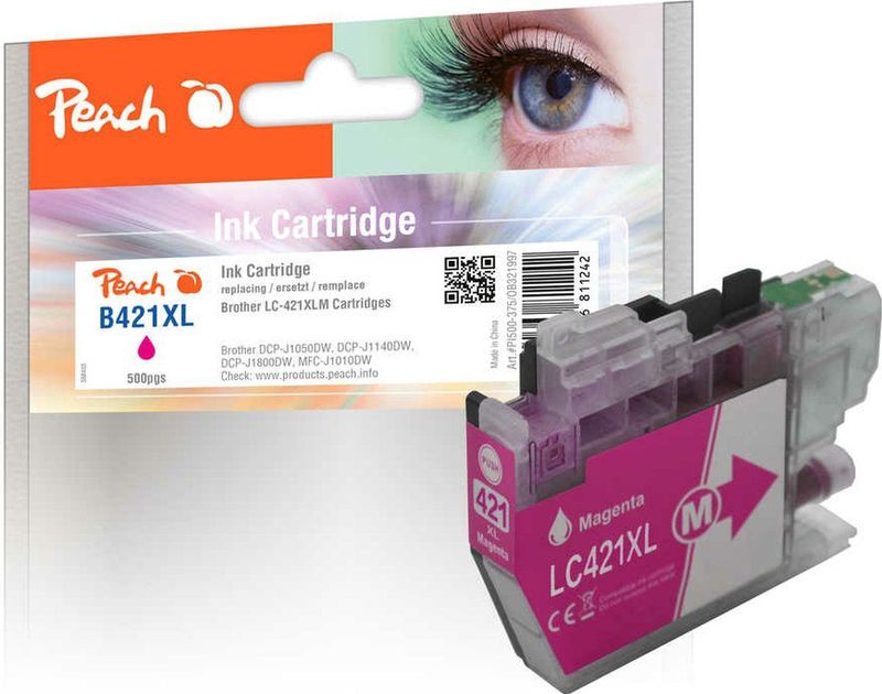Peach PI500-375 inktcartridge 1 stuk(s) Compatibel Hoog (XL) rendement Magenta