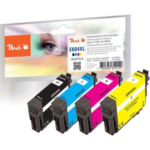 Peach PI200-982 inktcartridge 4 stuk(s) Compatibel Hoog (XL) rendement Zwart, Cyaan, Magenta, Geel