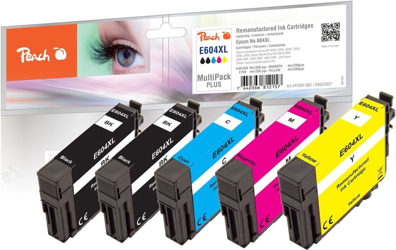 Peach - Epson Nr. 604XL - Inktcartridge MultiPackPlus - Zwart - Cyaan - Magenta - Geel