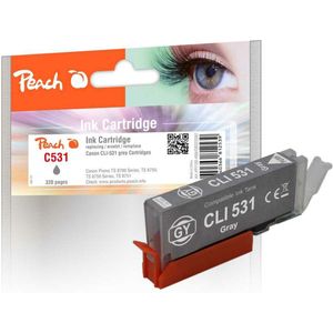 Peach PI100-499 inktcartridge 1 stuk(s) Compatibel Normaal rendement Grijs