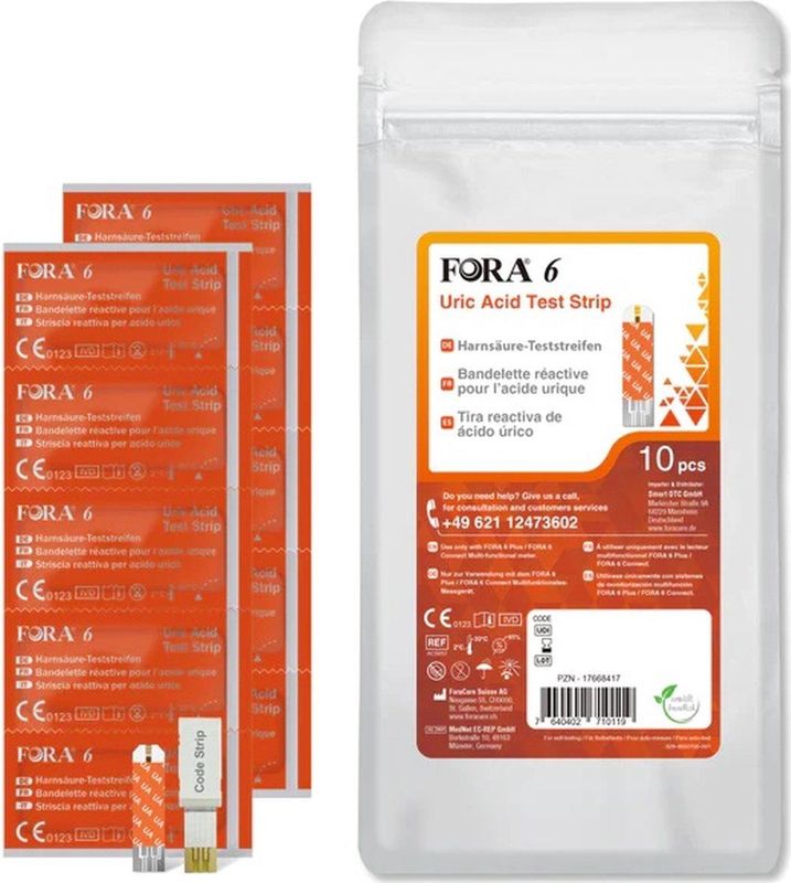 Fora 6 - Urinezuur teststrips - 10 stuks