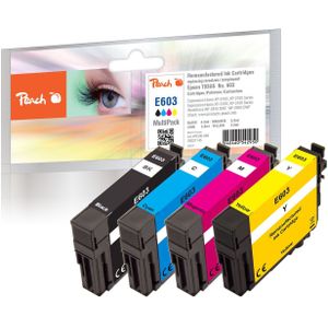 Peach PI200-868 inktcartridge 4 stuk(s) Compatibel Normaal rendement Zwart, Cyaan, Magenta, Geel