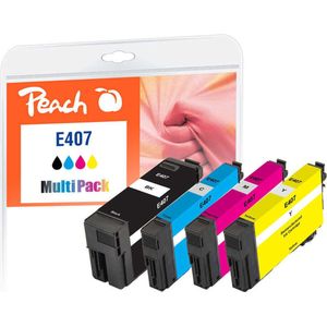 Peach PI200-937 inktcartridge 4 stuk(s) Compatibel Zwart, Cyaan, Geel