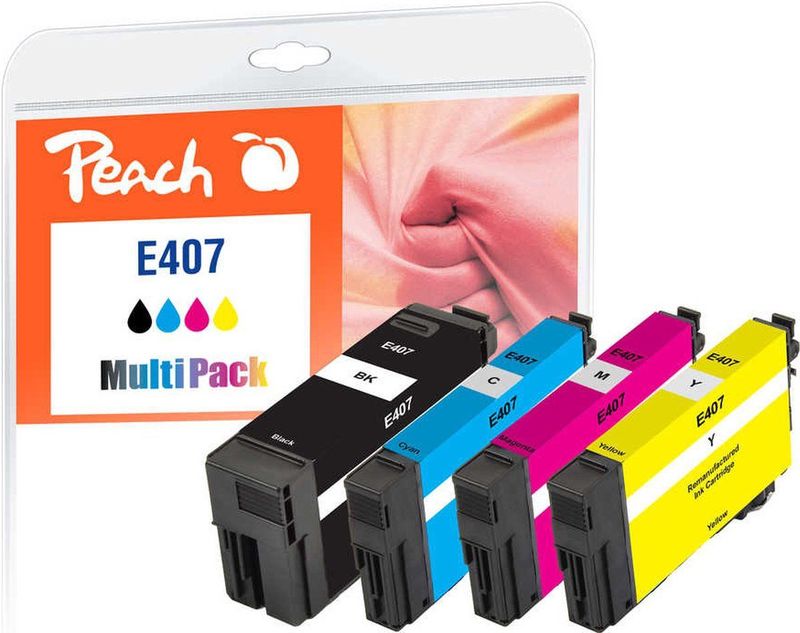 Peach PI200-937 inktcartridge 4 stuk(s) Compatibel Zwart, Cyaan, Geel