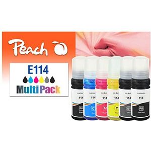 Peach - Inktcartridges Set - Cyaan, Zwart, Geel, Foto Zwart, Magenta, Grijs - Compatibel met Epson