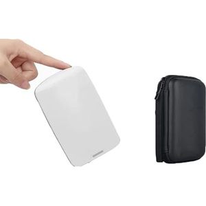EGEN HDD externe harde schijf 1 tb/750 gb/60 gb, USB 2.0 opslagback-up met opbergpakket, geschikt voor pc desktop, MacBook, laptop, Ps4, Smart TV (750 GB, wit)