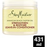 SheaMoisture Strengthen & Restore Leave-In Conditioner - Jamaican Black Castor Oil - zonder siliconen en sulfaten - 431 ml