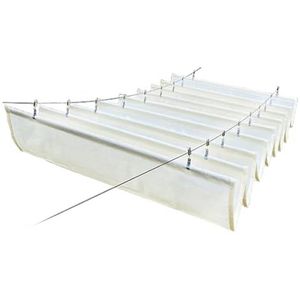 Intrekbare golfluifelhoes, intrekbaar golfzonneschermzeil, sliptouw intrekbaar schaduwzeil, 95% uv-golfzonnezeilen, for pergola-luifel terrasterras tuin veranda tuinhuisje (Size : W1.2*L7m/W3.93*L22.