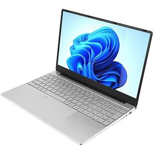 15.6 Inch Laptop Computer Voor 11 100-240V Zilver 16G 256G Quad Core Quad Draad 2.4G 5G Wifi Voor Werk (16+256G EU-stekker)