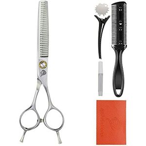 6.0 inch haar snijden schaar lager schroefverdunnende scharen professionele kappers schaar kit kam clip barber accessoires kappers salon levert symmetrisch handvat (Maat : Dunningschaar)