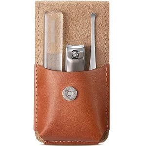 Nagelknipper Nagelvijl Oorgraaflepel Persoonlijke 3-delige manicureset Draagbare nagelknipperset Persoonlijke reisnagelverzorgingshulpmiddelen for mannen Vrouwen Manicure Pedicure Sets (Color : Pink