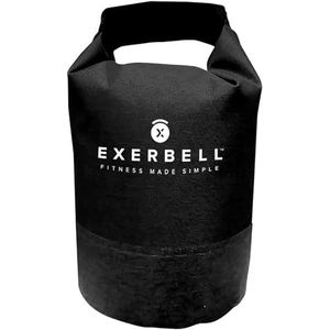 Exerbell Opvouwbare en verstelbare kettlebell van 2-14 kg (zwart) - kettlebell met waterzak en zandzak - veelzijdige zandzaktraining en gewichtstas - premium krachttrainingsapparatuur