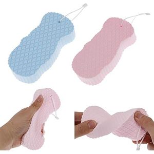 Exfoliërende Badspons 3D-Ultra Zachte Hoge Dichtheid Bad Body Shower Spons met Lanyard, Dode Huid Remover Douche Borstel Massager Huidvriendelijk en Herbruikbaar (C)