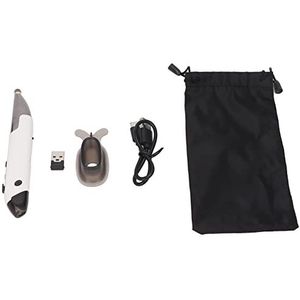 Pocket Pen-muis, Vertaling 1600 DPI 2,4 GHz Gemakkelijk Te Klikken Hoge Nauwkeurigheid Draadloze Spraakinvoer Pen-muis voor Pc (Wit)