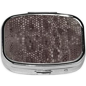 Klassieke Snake Skin Print Pil Organizer 2 Compartiment Pillendoos Draagbare Geneeskunde Pil Case voor Outdoor Reizen