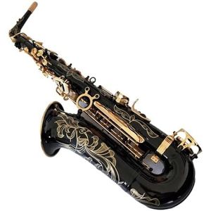 saxofoon kit Altsaxofoon Zwart Goud Sleutel Professionele Sax Met Mondstukkoffer En Accessoires (Color : Light yellow)