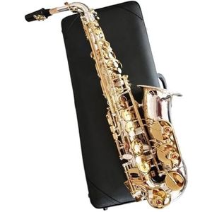 saxofoon kit Altsaxofoon Verzilverde Gouden Sleutel Professionele Super Play Sax Met Koffer