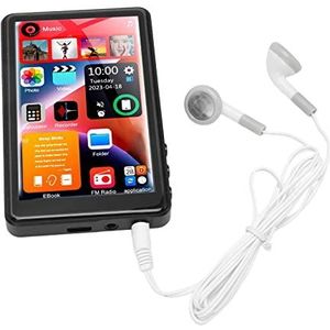 Draagbare Mp3-speler, Oplaadbare 16 GB 1000 MAh 4 Inch Full-touch Muziekspeler voor op Reis (16 GB RAM en 64 GB geheugenkaart)