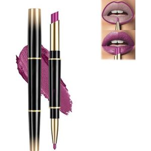 Instantaneou Lipstick,Instantaneou 2 in 1 Lip Liner Lipstick Set,Lipstick met twee uiteinden Automatische Lip Liner,Matte waterdichte,niet-vervagende non-stick lippenstift,Automatische Lip Liner (5#)