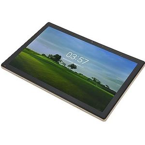 10,1-inch Tablet, 2 MP Camera aan de Voorkant 6 GB RAM 64 GB ROM Tablet-pc 5G WiFi voor Android10 voor Werk Om Te Leren (Gouden kleur)