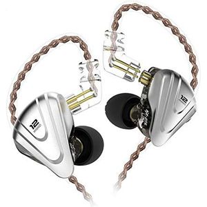 J&R KZ ZSX Terminator Metalen Headset 5BA+1DD Hybrid 12 drivers HIFI Bass Oordopjes In-Ear Monitor Ruisonderdrukkende Oortelefoon (geen microfoon, zwart)