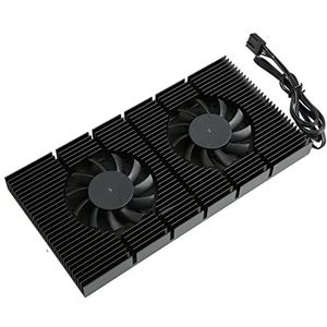 Backplate Cooler Eenvoudige Installatie GPU Backplate Cooler Dual Fan Snelle Heatsink Geanodiseerd Zwart CNC Bewerking voor RTX3090 3080 3070