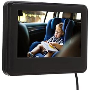 Video-babyfoon, Nachtzicht Baby-autostoelmonitor 4,3 Inch LCD-scherm 1000TVL met Zuignapbasis voor Veilig Rijden