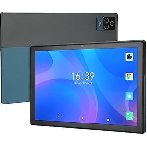 10,1 Inch Tablet-pc, Tablet Lange Batterijduur 1600 W Achteruitrijcamera Ultraslank HD-aanraakscherm 12 GB RAM 256 GB ROM voor Entertainment voor Werk (Blauw)