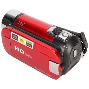 Camera, Anti-shake Videocamera Handheld Ingebouwde Microfoon 16MP HD 1080P voor Concerten (Rood)