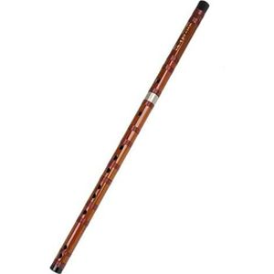 Bamboefluit 6-gats bamboefluit Traditioneel handgemaakt houtblazersinstrument Messing aansluiting (Color : G)