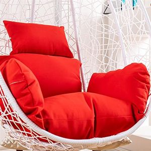 Only Egg Chair Replacement Cushion Cover,Waterproof Sun-Resistant Hanging Egg Chair Cushion Cover for Garden Cushion (Red)