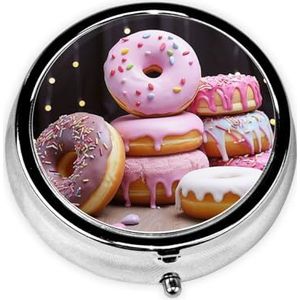 Pillendoos 3 compartimenten reizen pillenorganisator draagbare medicijnorganisatoren waterdichte donut cake pillenetui voor zak of portemonnee