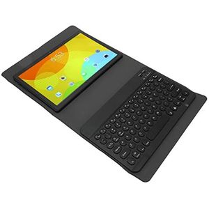 10.1 Inch Tablet, Tablet PC 12GB RAM 256GB ROM 2 in 1 EU Plug 100-240V 5G WIFI Ondersteuning Microfoon GPS Ondersteuning 4G Bellen Om Te Lezen (Zwart)