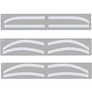 6 Paar Wenkbrauw Tattoo Hulpsticker, Wegwerp Zelfklevende Sjabloonsticker met 3 Boogstijlen, Voorkomen Ongelijkmatige Wenkbrauwen, Gemakkelijk Te Gebruiken voor Microblading