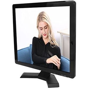 19-inch Lcd-monitor, 100-240V Dubbele Luidsprekers Laptop Computer Tv-monitor voor Familie-entertainment (EU-stekker)